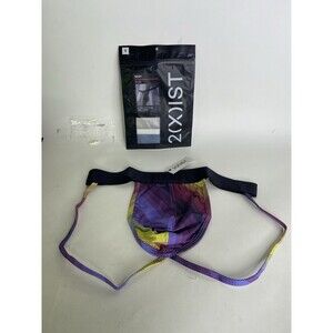 2xist Sexy Sliq Ultra Low Rise Jock Strap Sunset Stripes Striped Mens Size S
